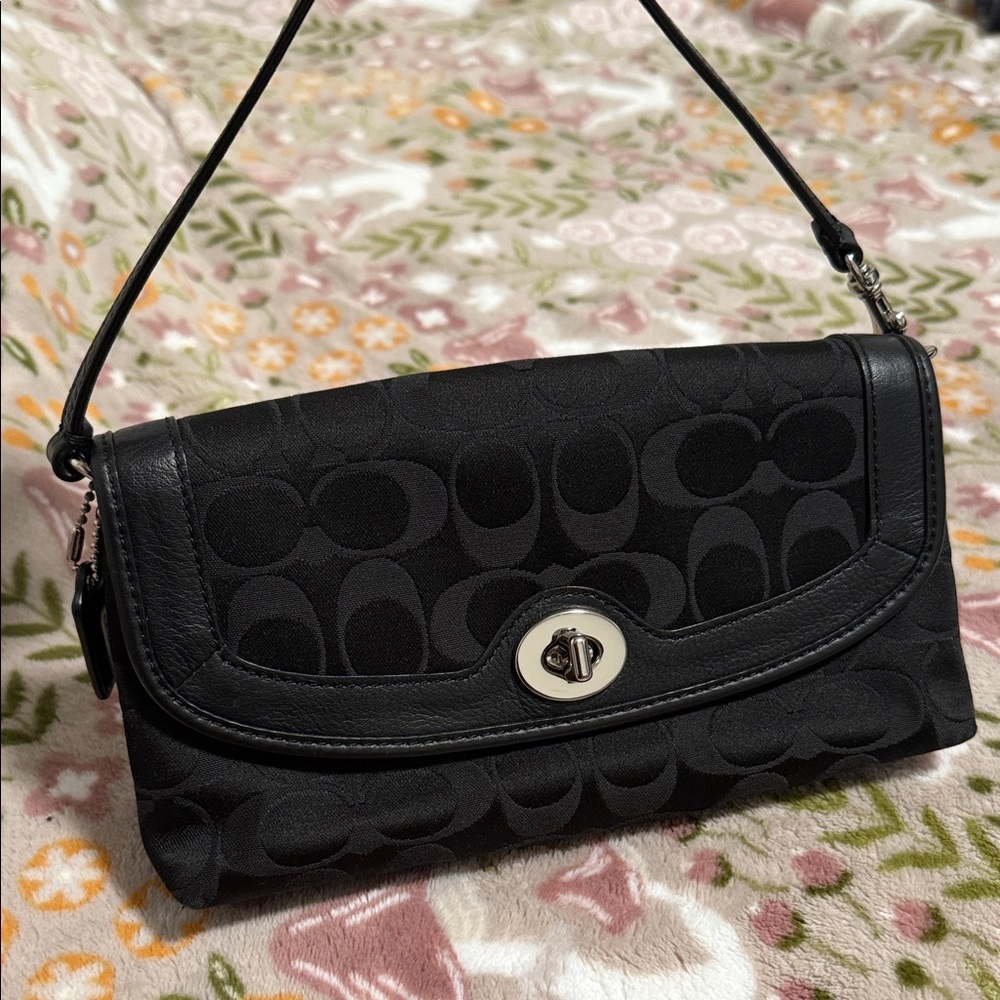 Coach Black Signature Shoulder Bag